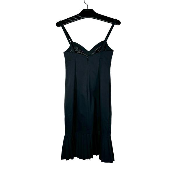 Express Design Studio Black Pleated Hem Dress 0 NWOT - Picture 2 of 9